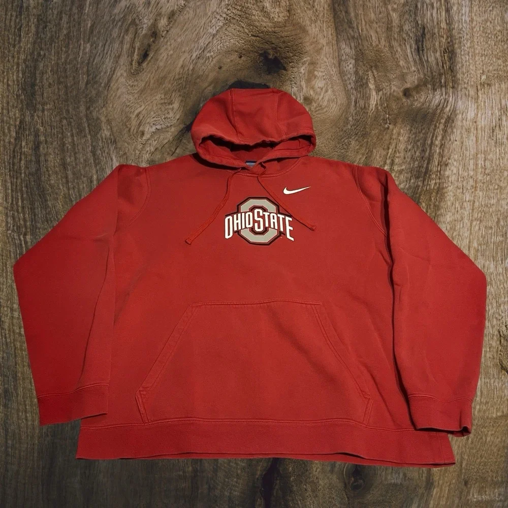 Nike Ohio State‎ Buckeyes Hoodie Red Swoosh NCAA Hoodie Men's XL
